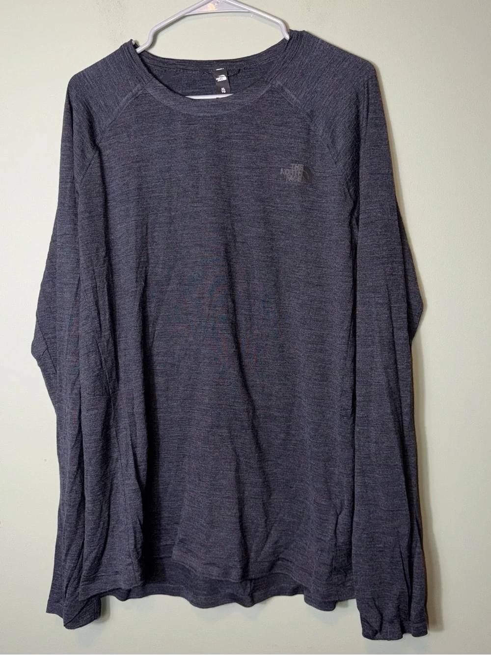 The North Face Men's Merino Wool Baselayer Crew-Neck Top Charcoal Gray XL